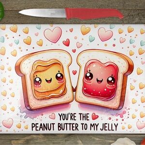 Cute Peanut Butter and Jelly Cutting Board